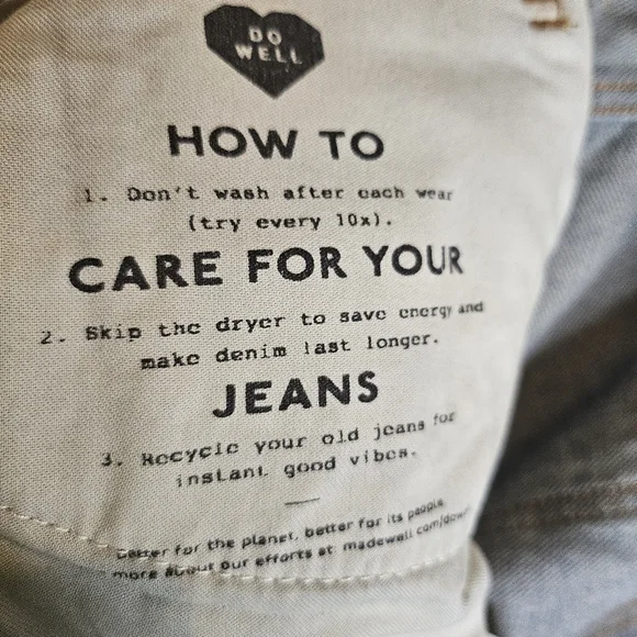 Madewell Plus Size 20W SuperWide High Waisted Full Length Blue Whiskering Jeans - Picture 16 of 16